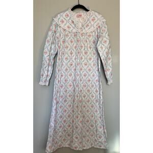 Vintage Poppy by Lanz Ribbons & Pink Floral Nightgown Sleep Dress - Cottagecore
